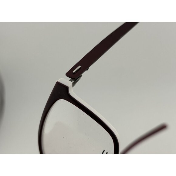 LIGHTEC - Morel France 7900L 55-16-135 PP 042 Red & White Eyeglass Frames - Picture 2 of 9